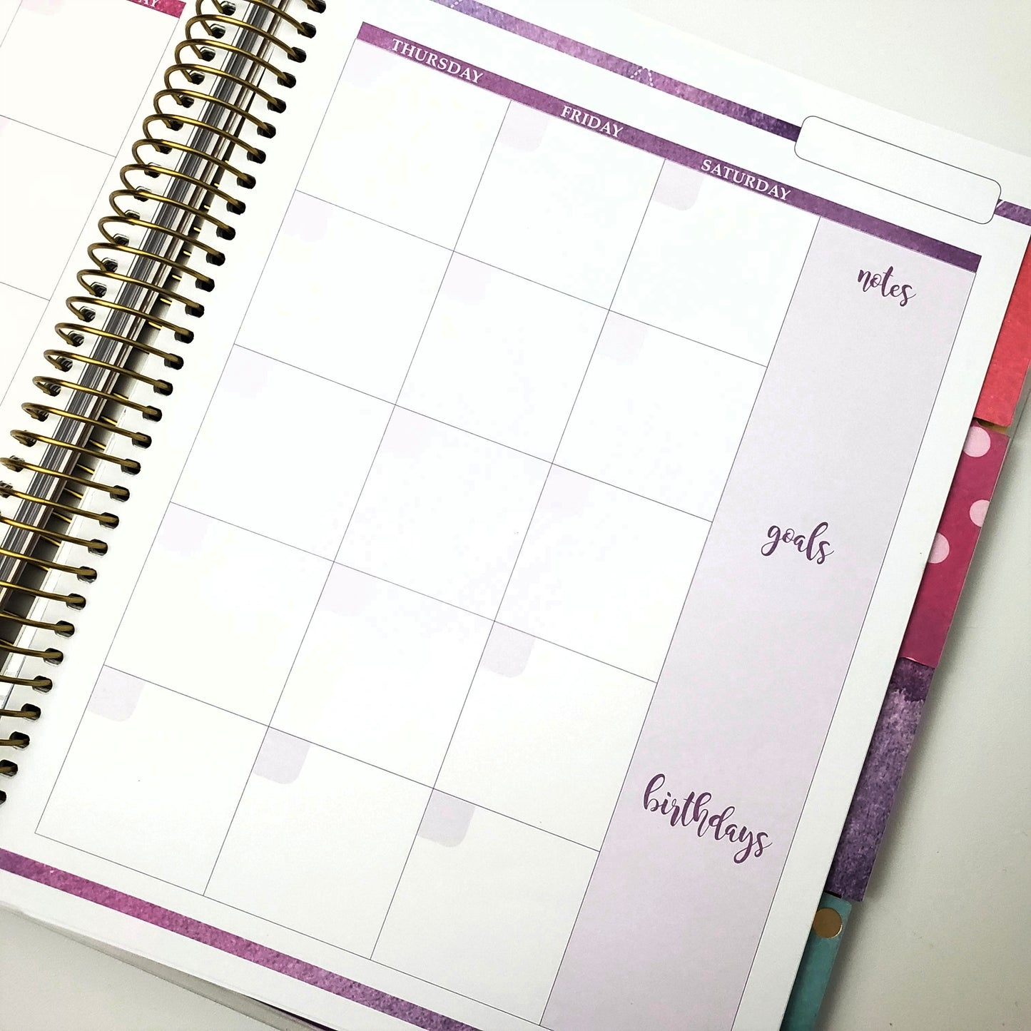 Undated Monthly Planner