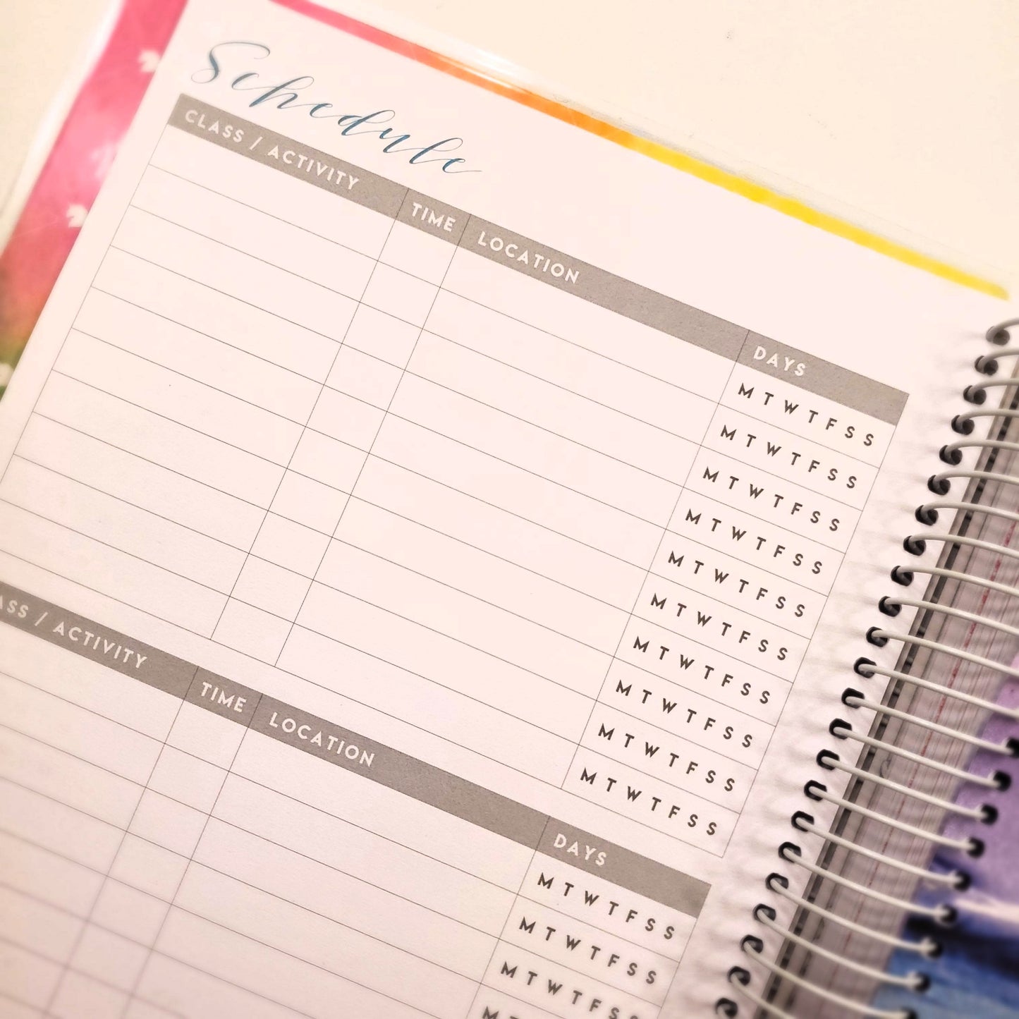 Undated Student Planner